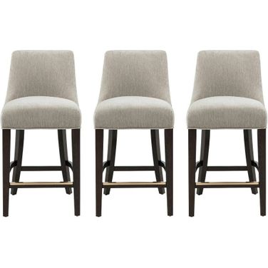 Beever Counter Stool Set of 3 In Taupe