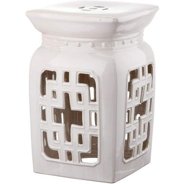 Beijing Cream Filigree Garden Stool