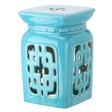 Beijing Light Blue Filigree Garden Stool