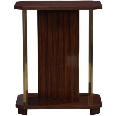 Beirut Side Table In Brown and Brass