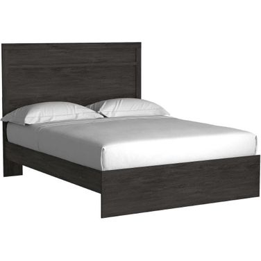 Belachime Black Queen Panel Bed