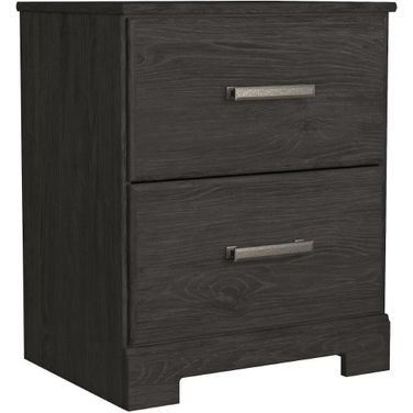 Belachime Black Two Drawer Night Stand