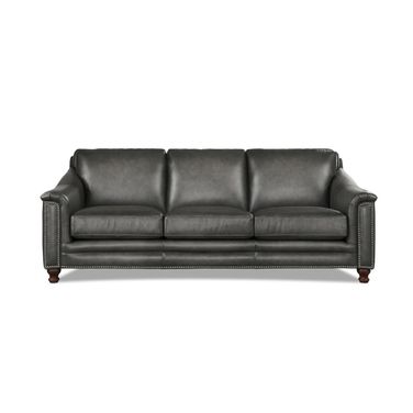 Belfast Leather Sofa In Ash