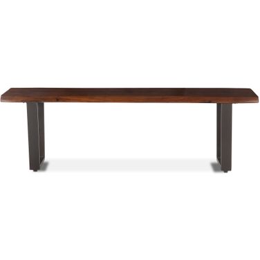 Belfrie 56 Inch Bench with Acacia In Walnut