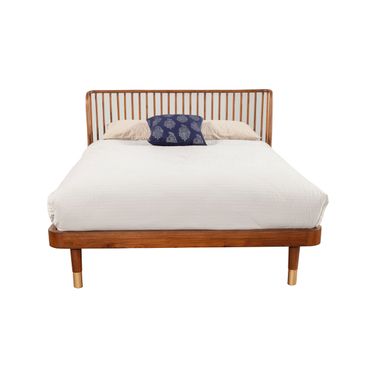 Belham Queen Platform Bed In Dark Walnut