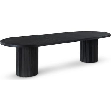 Belinda Finish Dining Table In Black Oak