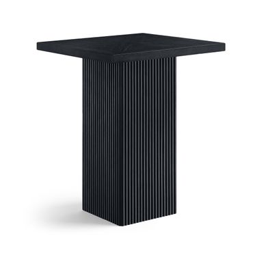 Belinda Oak Veneer and Solid Wood Bar Height Table In Black