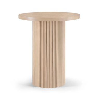 Belinda Oak Veneer and Solid Wood Bar Height Table In Natural