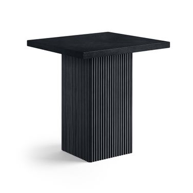 Belinda Oak Veneer and Solid Wood Counter Height Table In Black