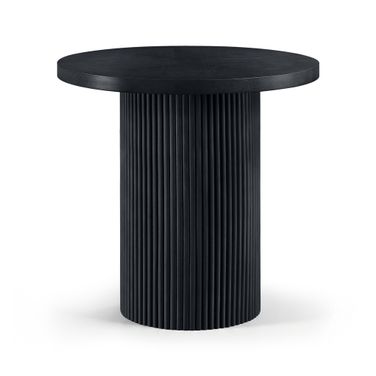 Belinda Oak Veneer and Solid Wood Counter Height Table In Black