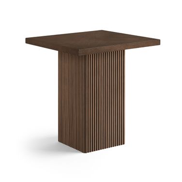 Belinda Oak Veneer and Solid Wood Counter Height Table In Brown