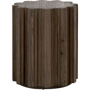 Bella Antique Roma Accent Table In Drift Brown Pine