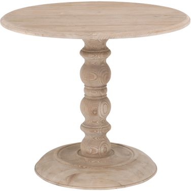 Bella Antique Chelsea 36 Inch Round Dining Table In Smoke Gray Pine