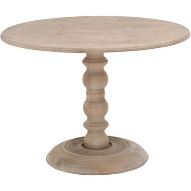 Bella Antique Chelsea 42 Inch Round Dining Table In Smoke Gray Pine