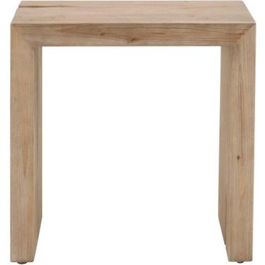 Bella Antique Reed End Table In Smoke Gray Pine