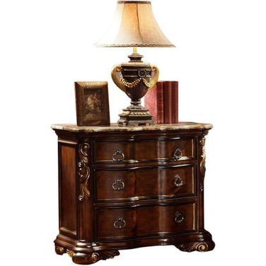 Bella Night Stand In Dark Walnut