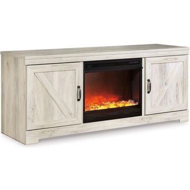 Bellaby 63" TV Stand with Fireplace In White Wash
