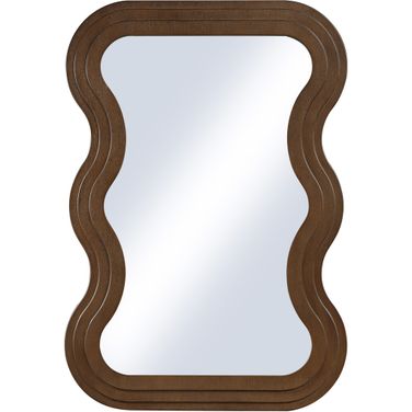 Bellagio Oak Veneer Mirror In Brown