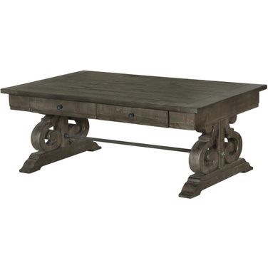 Bellamy Deep Weathered Pine Rectangular Cocktail Table