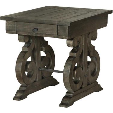 Bellamy Deep Weathered Pine Rectangular End Table