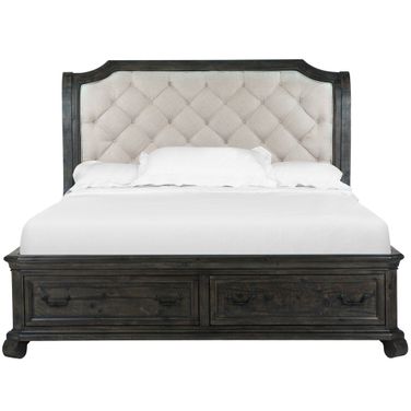 Bellamy California King Sleigh Storage Bed In Peppercorn