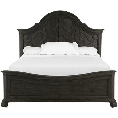 Bellamy King Shaped Panel Bed In Peppercorn