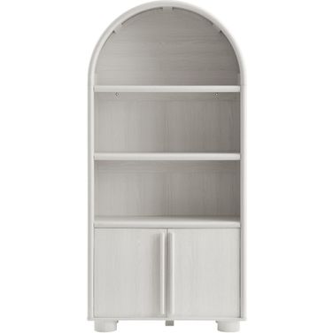 Bellamy Tall Arched Display Cabinet Bookcase In Ash