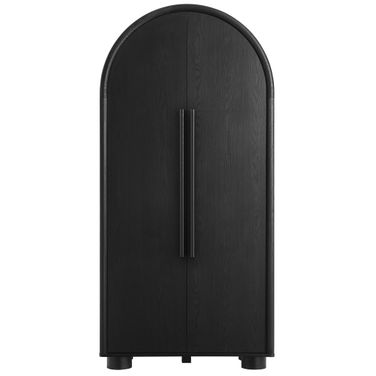 Bellamy Tall Arched Storage Cabinet In Black