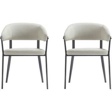 Belle Dining Chair Set of 2 In Oatmeal