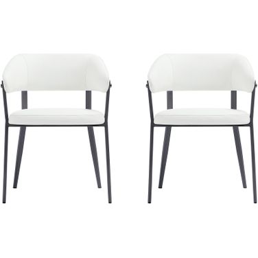 Belle Dining Chair Set of 2 In White