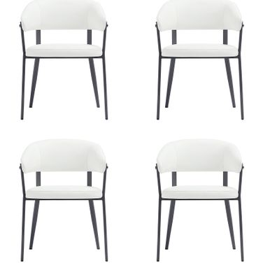 Belle Dining Chair Set of 4 In White