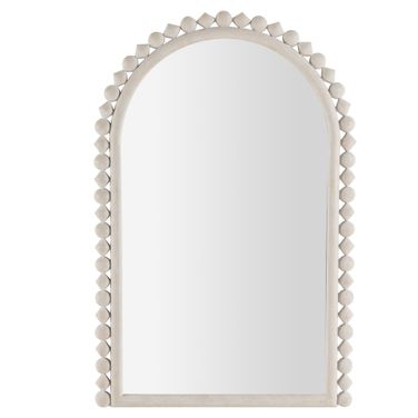 Belle Small Mirror In Ivory and White