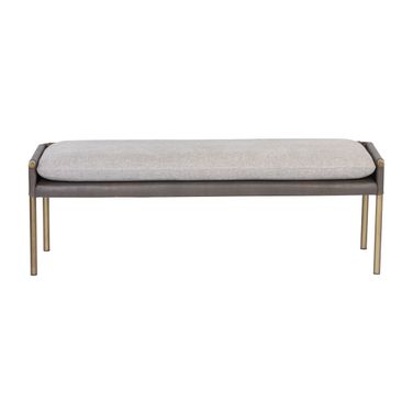 Bellevue Bench In Belfast Heather Grey and Bravo Ash