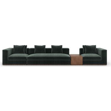 Bello 4 Piece Sectional In Green