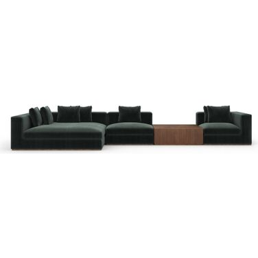 Bello 4 Piece Sectional In Green
