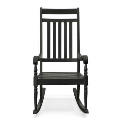 Belmont Outdoor Slat Rocker In Black
