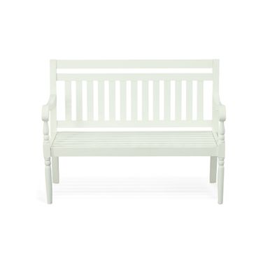 Belmont Outdoor Wooden Bench In White