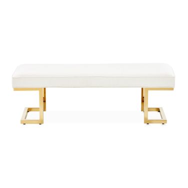 Belmont Place Bed Bench In Bright Gold