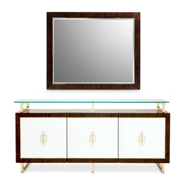 Belmont Place Sideboard and Mirror In Espresso