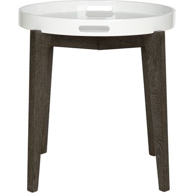 Ben Mid Century Lacquer Tray Top Side Table