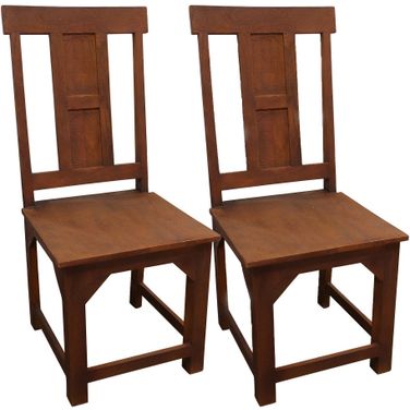 Benedict Dining Chair Set of 2 In Medium Brown