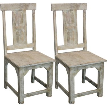 Benedict Dining Chair Set of 2 In White Wash