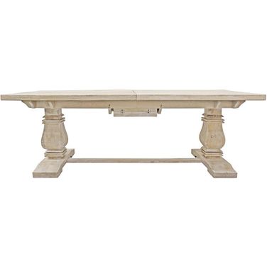 Benedict Extension Dining Table In White Wash