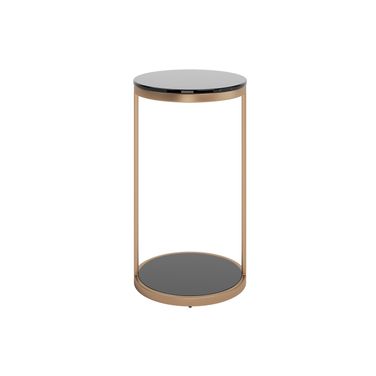 Benjamin End Table In Antique Brass