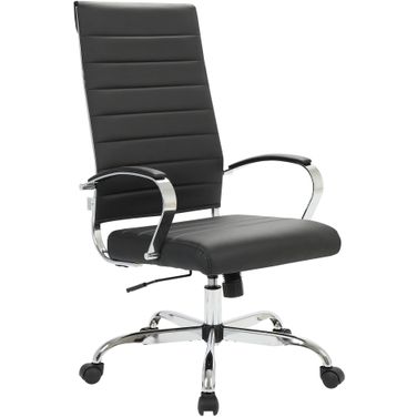 Benmar High Back Leather Office Chair In Black