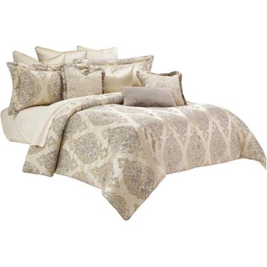 Bennett 9 Piece Queen Comforter Set In Champagne