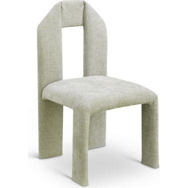 Bennett Chenille Fabric Dining Chair Set of 2 In Mint