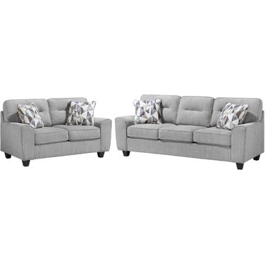 Bennett Living Room Set In Gray