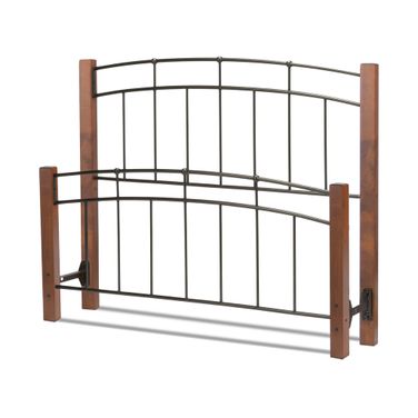 Benson Full Headboard and Footboard In Textured Black and Maple