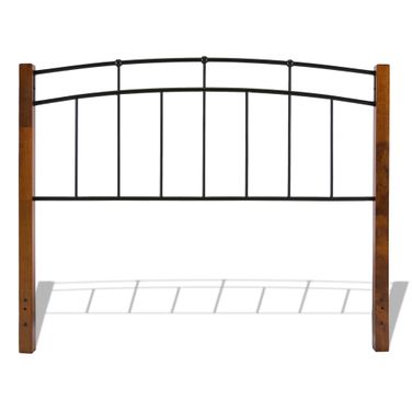 Benson Queen Headboard In Textured Black and Maple